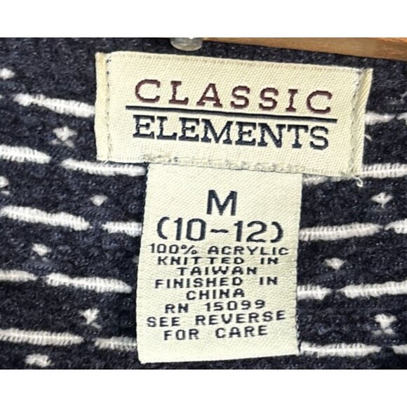 Classic Elements Womens Sweater Size M Fair Isle Christmas Holiday Cardigan Cozy - Picture 7 of 16